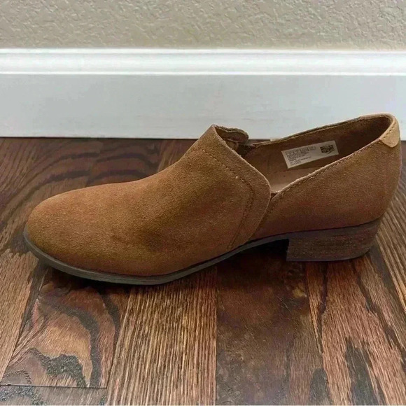 TOMS Women Shaye Brown Suede Low Ankle Loafer Block Heel Bootie 10012472 Size 6 - Picture 15 of 16